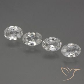 Pedras preciosas de Zircão Branco natural de 3.98 ct, oval, VS