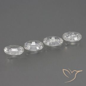 Pedras preciosas de Zircão Branco natural de 3.98 ct, oval, VS