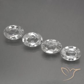 Pedras preciosas de Zircão Branco natural de 4.30 ct, oval, VVS-VS