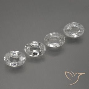 Pedras preciosas de Zircão Branco natural de 4.79 ct, oval, VS
