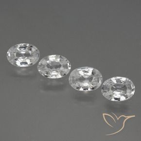 Pedras preciosas de Zircão Branco natural de 4.11 ct, oval, VVS-VS