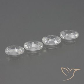 Pedras preciosas de Zircão Branco natural de 4.11 ct, oval, VVS-VS