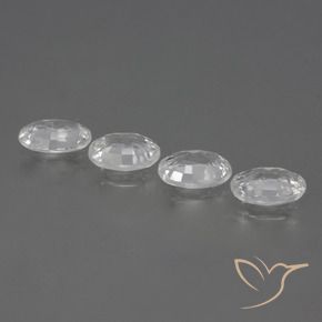 Pedras preciosas de Zircão Branco claro natural de 4.23 ct, oval, VVS-VS