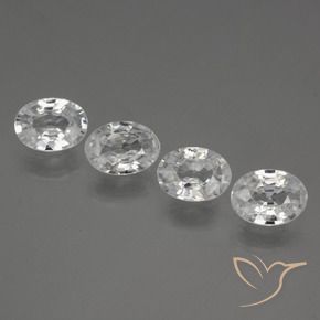 Pedras preciosas de Zircão Branco natural de 4.10 ct, oval, VVS