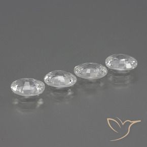 Pedras preciosas de Zircão Branco natural de 4.10 ct, oval, VVS