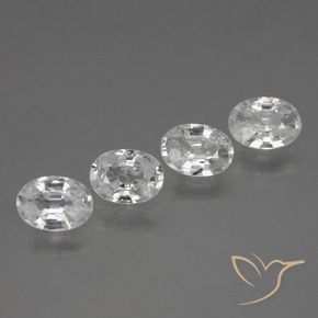 Pedras preciosas de Zircão Branco natural de 4.07 ct, oval, VVS