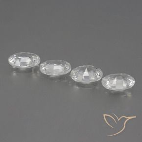 Pedras preciosas de Zircão Branco natural de 4.07 ct, oval, VVS