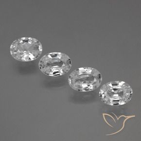 Pedras preciosas de Zircão Branco natural de 4.30 ct, oval, VVS-VS