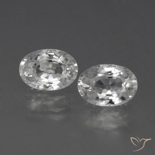 2.29ctw Natural Branco Zircão, oval, VS
