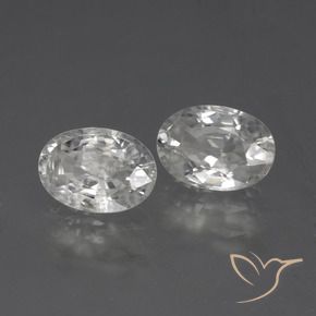 Pedras preciosas de Zircão Branco natural de 2.29 ct, oval, VS