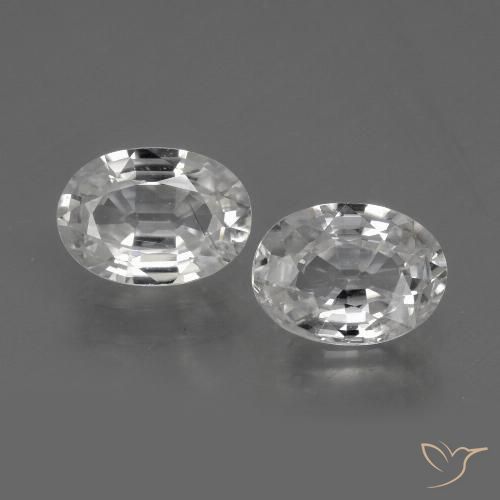 2.29ctw Natural Branco Zircão, oval, VS