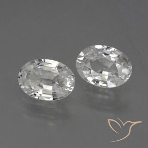 Pedras preciosas de Zircão Branco natural de 2.29 ct, oval, VS