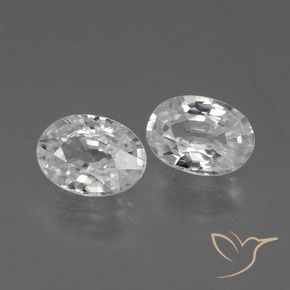 Pedras preciosas de Zircão Branco natural de 2.21 ct, oval, VVS-VS
