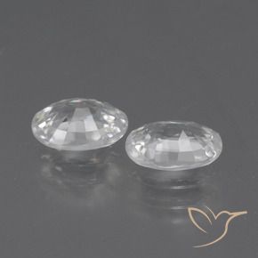 Pedras preciosas de Zircão Branco natural de 2.21 ct, oval, VVS-VS