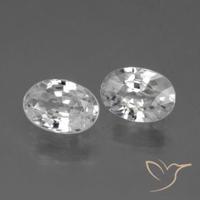 Pedras preciosas de Zircão Branco natural de 2.21 ct, oval, VVS