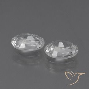Pedras preciosas de Zircão Branco natural de 2.21 ct, oval, VVS