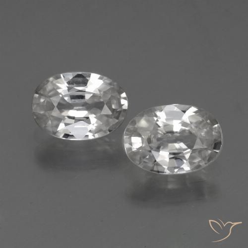 2.33ctw Natural Branco Zircão, oval, VS