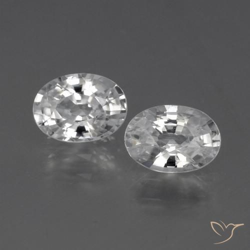 2.31ctw Natural Branco Zircão, oval, VVS