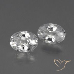 Pedras preciosas de Zircão Branco natural de 2.31 ct, oval, VVS