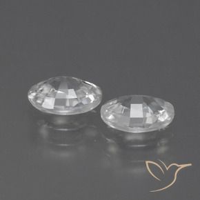 Pedras preciosas de Zircão Branco natural de 2.11 ct, oval, VVS