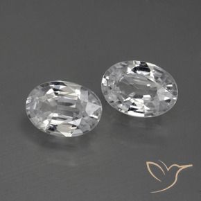 Pedras preciosas de Zircão Branco natural de 2.34 ct, oval, VVS