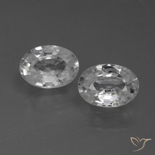 2.38ctw Natural Branco Zircão, oval, VS