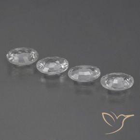Pedras preciosas de Zircão Branco claro natural de 4.00 ct, oval, VVS