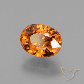 Zircão damasco laranja Natural 2.30ct, oval, VS