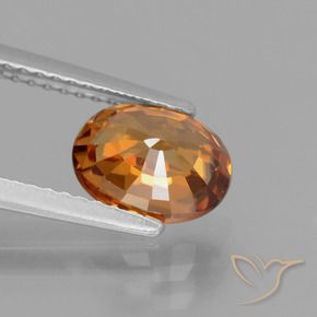 Zircão damasco laranja Natural 2.30ct, oval, VS