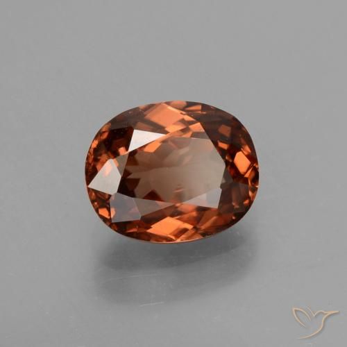 Zircão Laranja Médio Natural 2.09ct, oval, VS