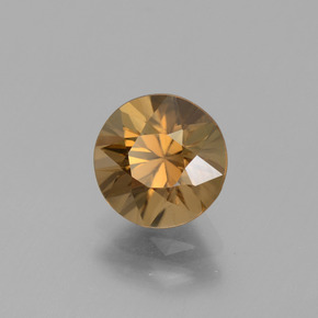 Zircão amarelo natural 2,61ct, corte redondo, VVS