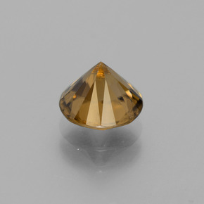 Zircão amarelo natural 2,61ct, corte redondo, VVS