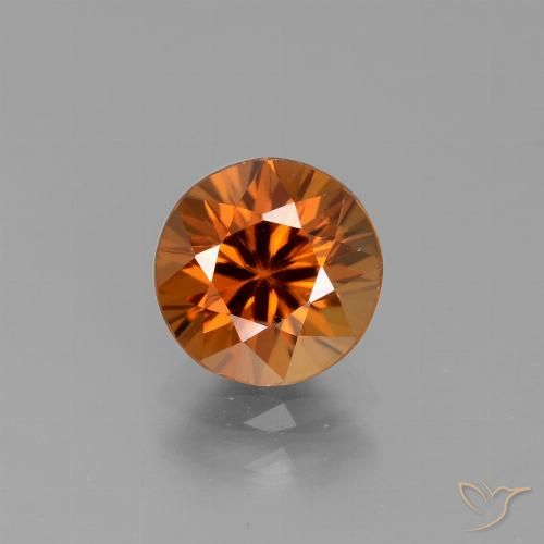 2.30ct Natural Laranja Médio Zircão, Redondo, VS