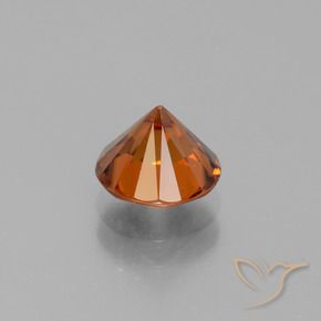 Zircão Laranja Médio Natural 2.14ct, Redondo, VVS