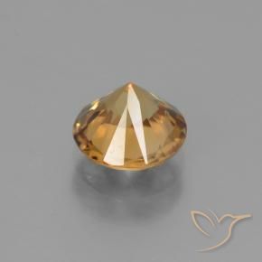 Zircão Dourado-Laranja Natural 1.93ct, Redondo, VVS
