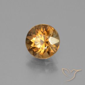 Zircão Laranja Profundo Natural 2.18ct, Redondo, VVS