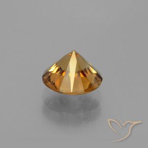 Zircão Laranja Profundo Natural 2.18ct, Redondo, VVS
