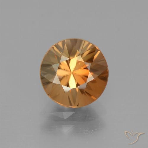 2.39ct Natural Laranja Profundo Zircão, Redondo, VVS