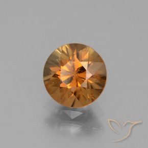 Zircão Laranja terroso Natural 1.90ct, Redondo, VVS-VS