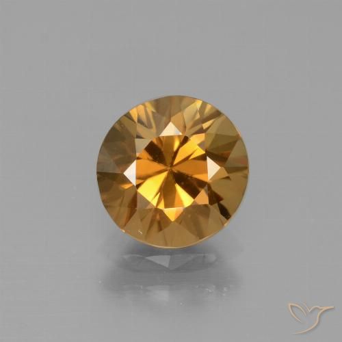 1.94ct Natural Laranja Profundo Zircão, Redondo, VVS