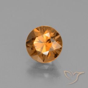 Zircão Laranja Médio Natural 1.76ct, Redondo, VVS-VS