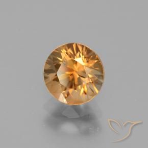 Zircão Dourado-Laranja Natural 1.90ct, Redondo, VVS-VS