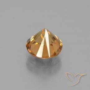 Zircão Dourado-Laranja Natural 1.90ct, Redondo, VVS-VS