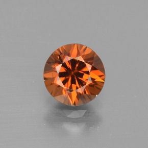 Zircão Laranja Dourada Natural 1.82ct, Corte Redondo, VVS-VS