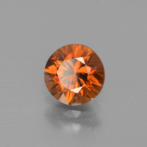Zircão Laranja Dourada Natural 1.82ct, Corte Redondo, VVS-VS