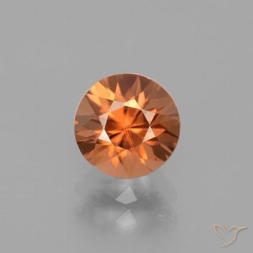 1.81ct Natural Laranja Avermelhado Profundo Zircão, Redondo, VVS