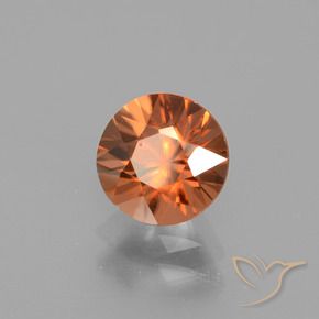 Zircão Laranja Avermelhado Profundo Natural 1.81ct, Redondo, VVS