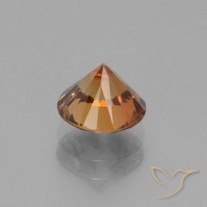 Zircão laranja natural 2,11ct, corte redondo, VVS