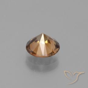 Zircão ouro médio Natural 1.71ct, Corte Redondo, VS