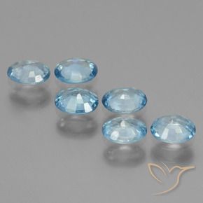 Pedras preciosas de Zircão Azul claro natural de 2.70 ct, oval, VS